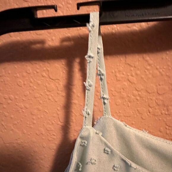 Krazy Kay light green chiffon off the shoulder blouse - Picture 6 of 11